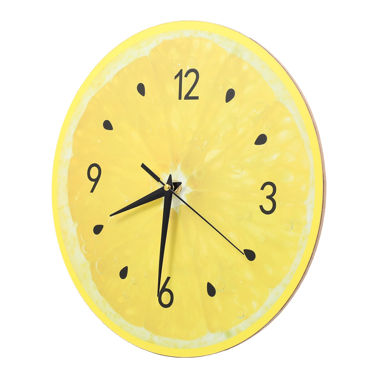 

Modern Frameless Silent Wall Clock 3D Hanging Lemon Design Mute Decorative Clock Home Wall Decor Lightweight Style