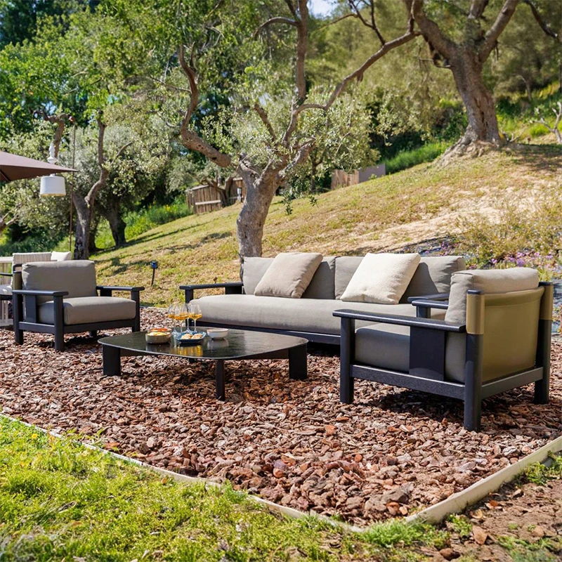Outdoor Furniture Waterproof - # Villa Outdoor Teak-Sofa für Hof