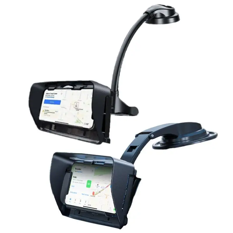 車のサンバイザー,サンバイザー,360度回転,フロントガラス,ダッシュボードホルダーを備えた吸盤ホルダー