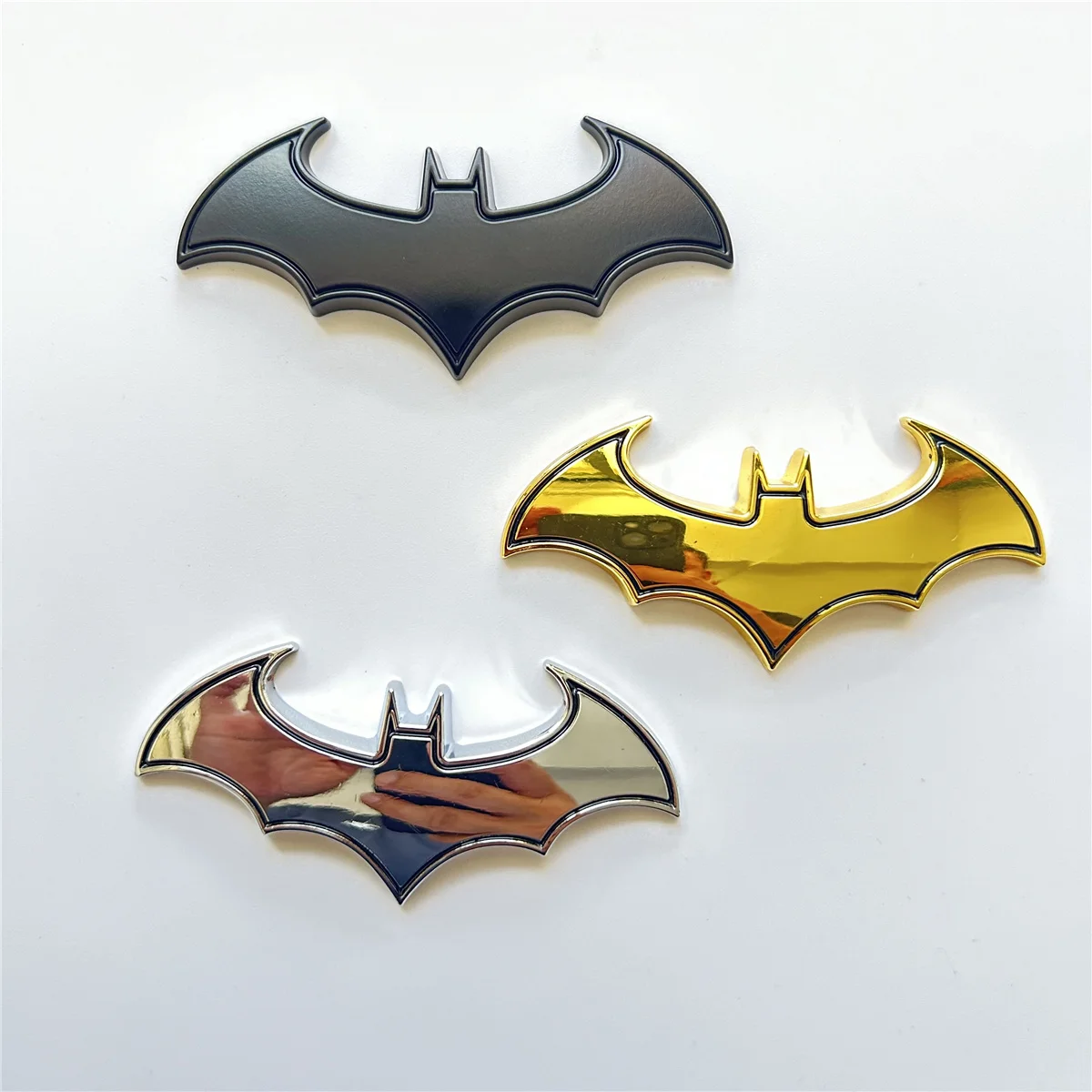 1 قطعة ثلاثية الأبعاد الخفافيش المعدنية شعار السيارات سيارة ملصق شارة معدنية شعار الذيل ملصق مائي