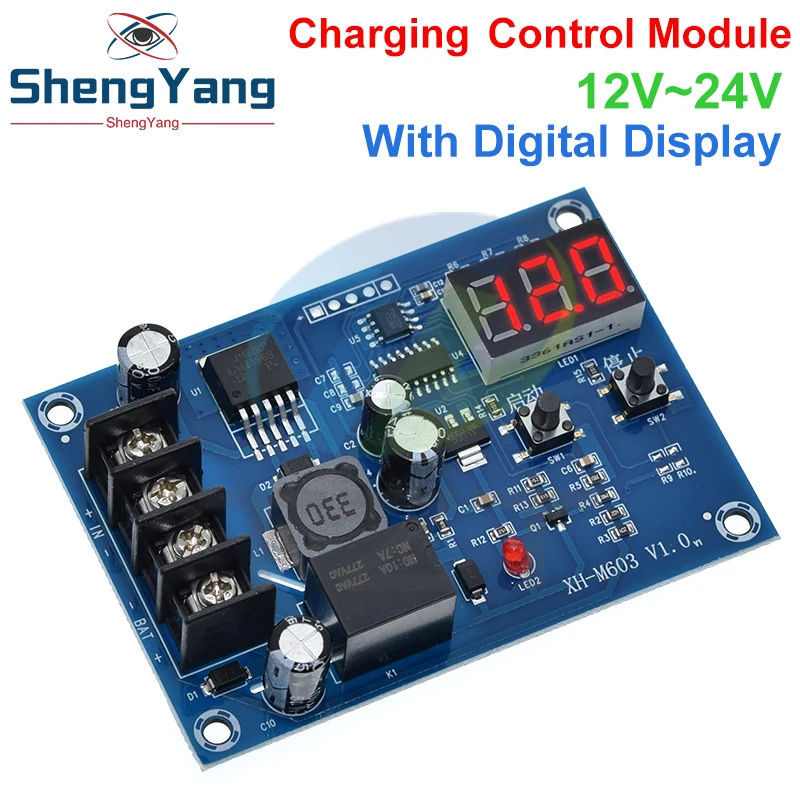 TZT XH-M603 Charging Control Module 12-24V Storage Lithium Battery Charger Control Switch Protection Board With LED Display NEW image 2