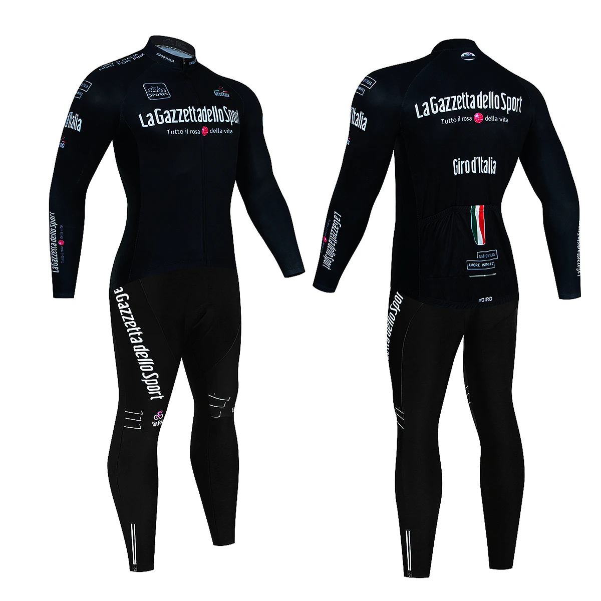 Tour De Giro D'ITALIA Radfahren Jersey Set Reiten Lange Ärmel Radfahren Bib Set Fahrrad Kleidung Frühling MBT Atmungsaktive Fahrrad Kleidung – Detail 6