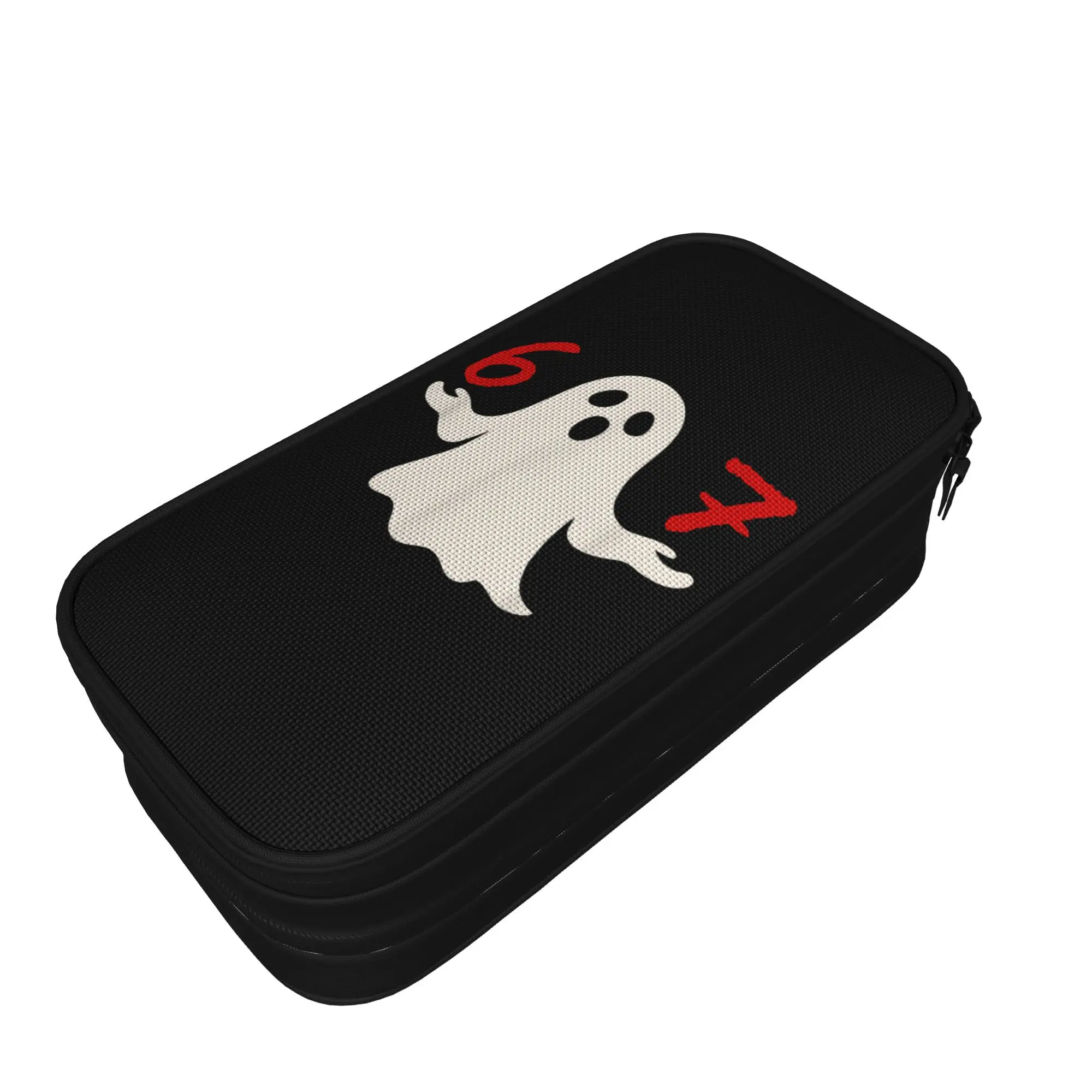 Fun Six Seven Meme 67 Halloween Ghost Pencil Case Fashion  Pen Box Bag Student Big Capacity School Zipper Pencilcases Stationery