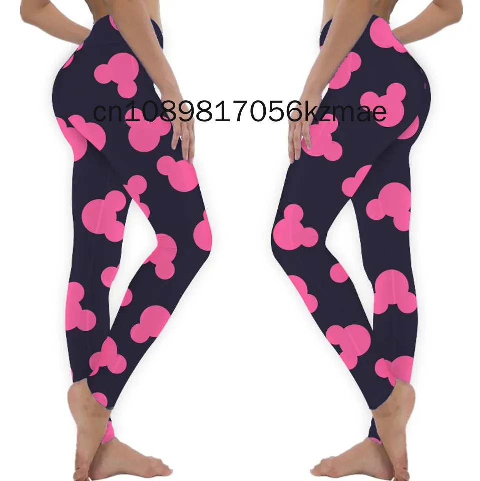 New Sexy Mickey Mouse Prints Girls Elastic Fitness Gym Sport Workout Leggings Women Yoga Pants Dropshipping