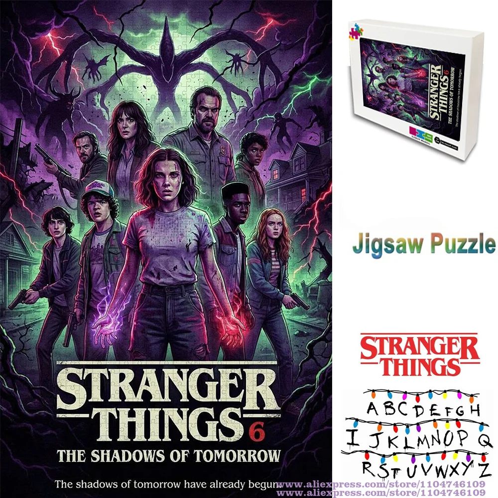

Stranger Things Puzzle Jigsaw Funny Diy Puzzles 108/200/300/500/1000/1500Pcs Intelligence Puzzles for Kids Home Decoration