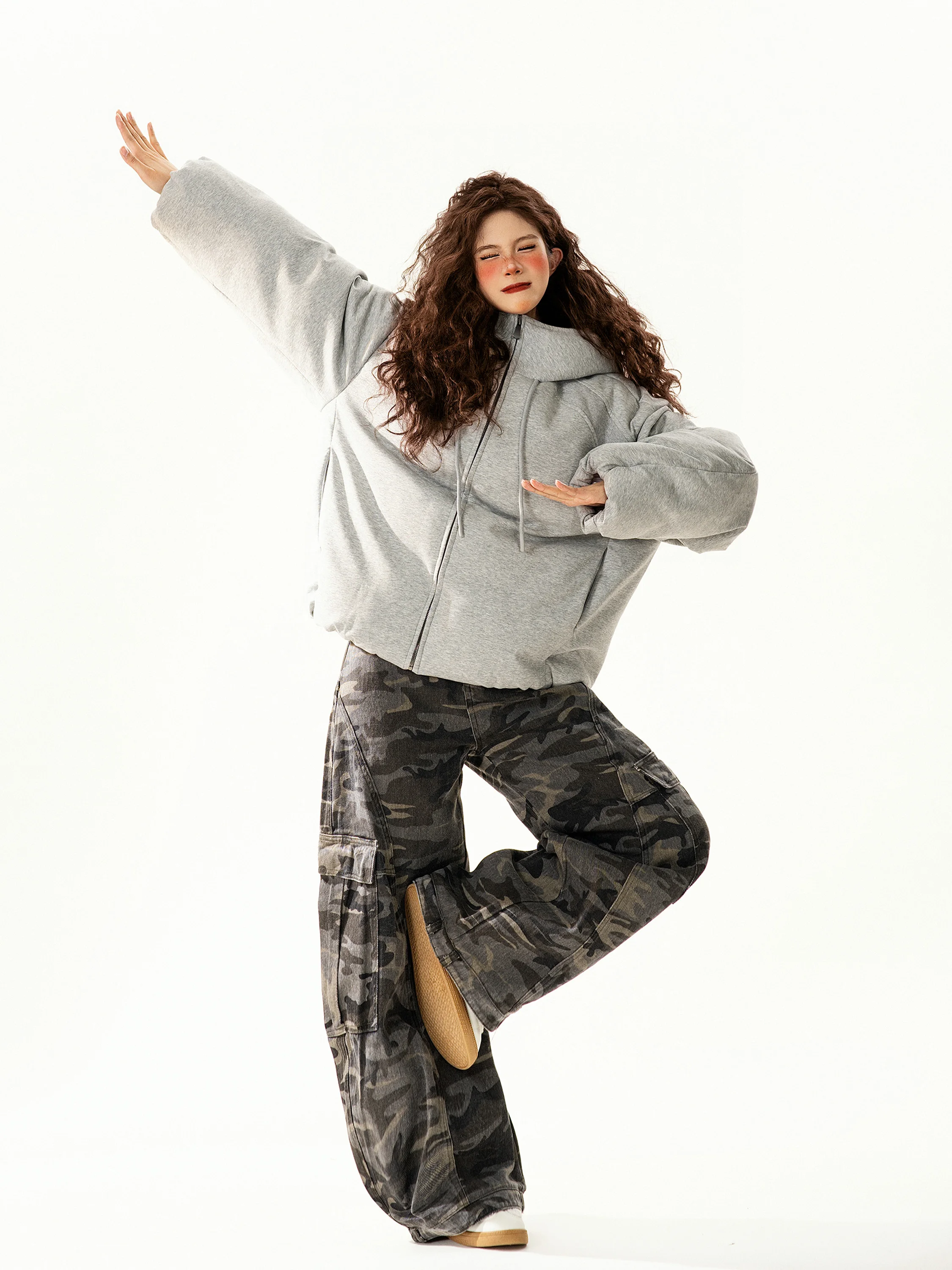 

Ретро-куртка из хлопка с капюшоном в стиле деконструктивизма, женская зимняя свободная теплая универсальная хлопковая куртка, утепленное пальто в уличном стиле с длинными рукавами Z...