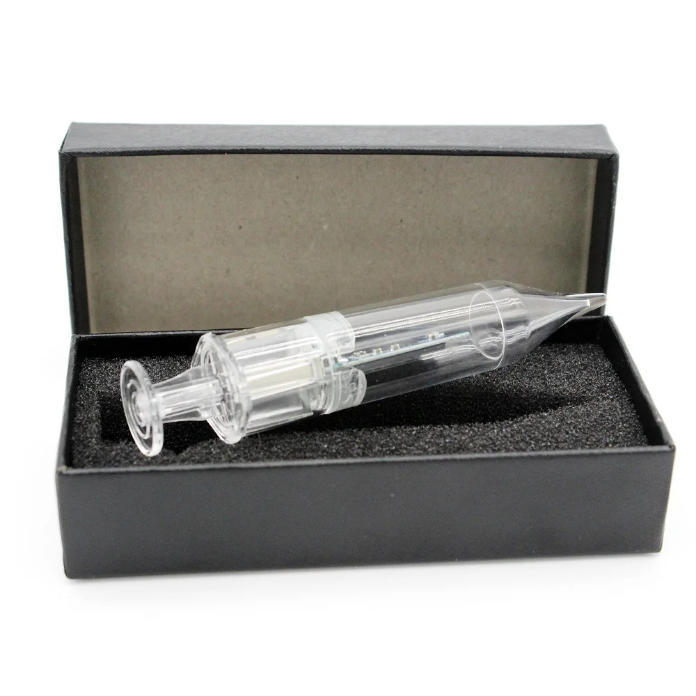 Boxed Syringe USB 2.0 Flash Drive Real Capacity Pen Drive Clear Plastic Memory Stick 64GB/32GB/16GB/8GB/4GB Pendrive U Disk