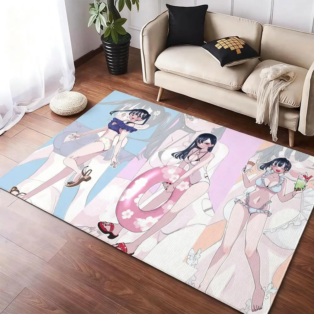 

Anna Yamada D-Dangers Heart Floor Mat Soft Thickened Non-Slip Door Mat for Living Room Home Decor Flannel Rugs