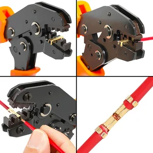 Conjunto 50/100 Conectores de fios eléctricos em forma de U Terminais crimpados para ligação rápida de fios 0,5-1,5mm² e kit de tubo de encolhimento de calor 6 principais vendas terminais eletricos garfo - №4