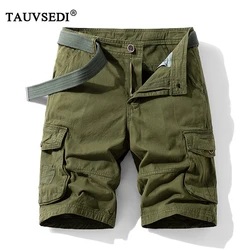 Summer Men Cotton Cargo Shorts Man Multi Pockets Jogger Beach Bermuda Short Pants Male Outdoor Streetwear Classic Shorts Trouser