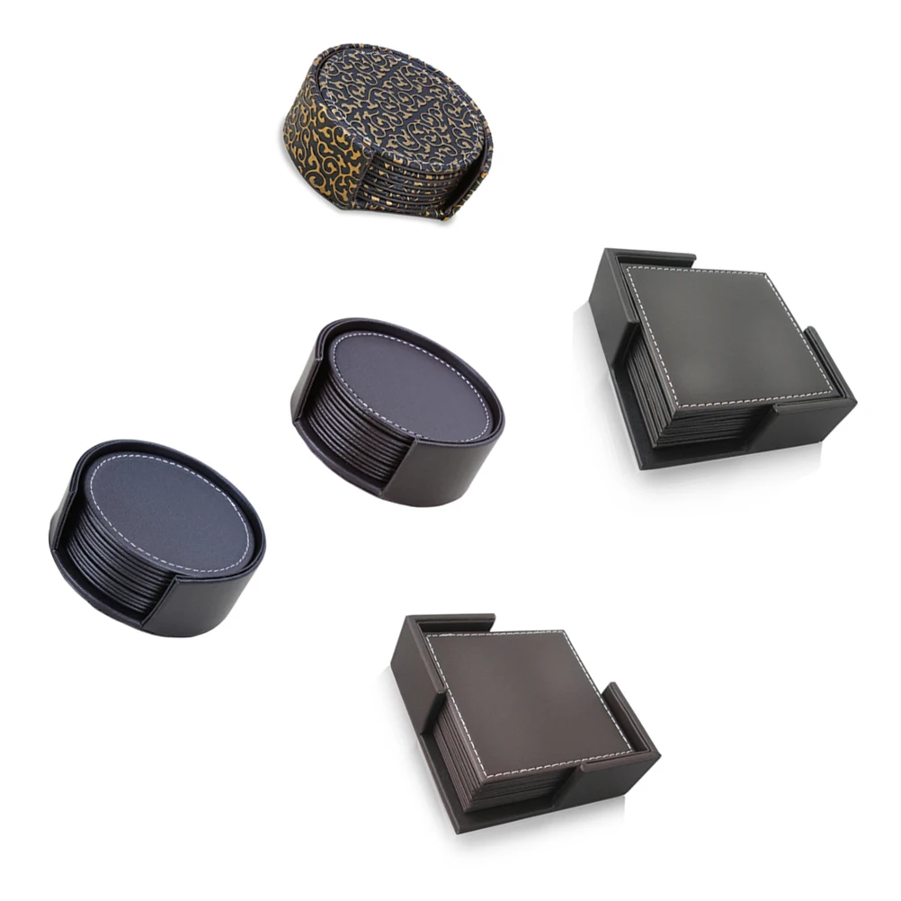 

Round Table Mat Coaster PU Placemat Waterproof Simple Fashion Meal Mats Heat Insulation Dining Accessories
