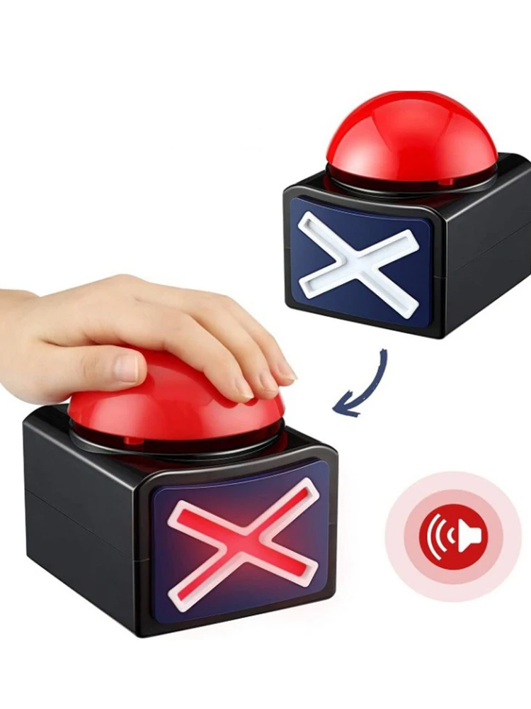 Bouton d'alarme de sonnerie de réponse de jeu, fournitures scolaires originales, avec son et lumière, quiz de comptage, équipement éducatif