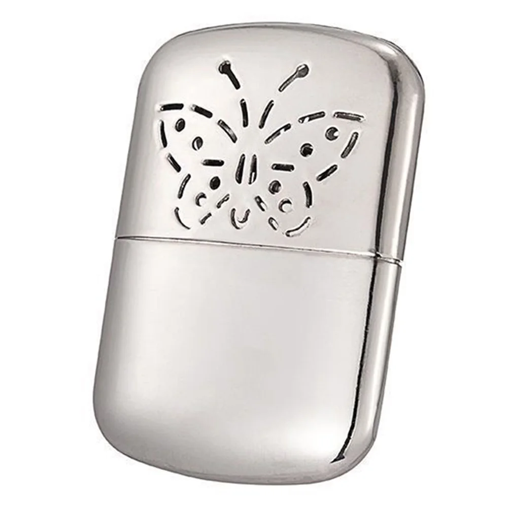 

Zinc Alloy Pocket Hand Warmer Reusable Small Handy Warmer Heater Winter Heater for Outdoor Hunting Camping Fishing