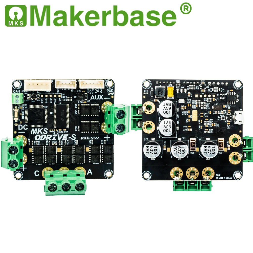 Makerbase MKS ODRIVE 56V High-Precision Brushless Servo Motor Controller,Based On ODrive3.6 Upgrade.