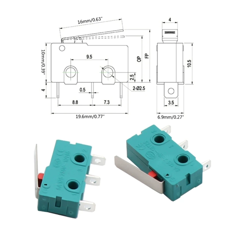 KW4-3Z-3 Micro Limit For 3D Printer 3Pin Microswitch KW4 Micro Factory Direct 3D Printer Microswitch