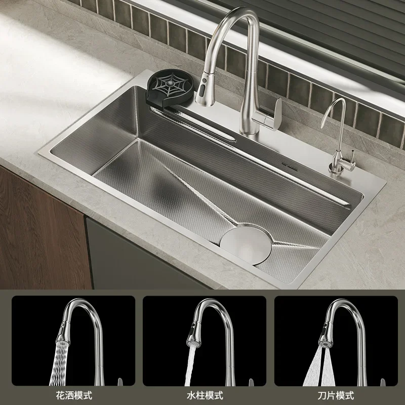 Steel Silver Sink Easy to Use Long Lasting Easy Installation High Quality Sturdy Construction Space Saving Waterproof