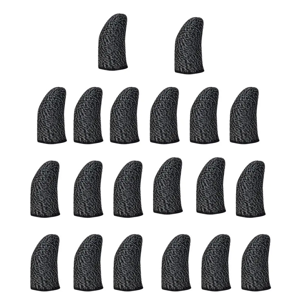 

20 pcs Anti-Slip Finger Cover Breathable Thin Gaming Thumb Sleeve For Mobile Game Touch Screen Sweatproof Oil-Proof Games