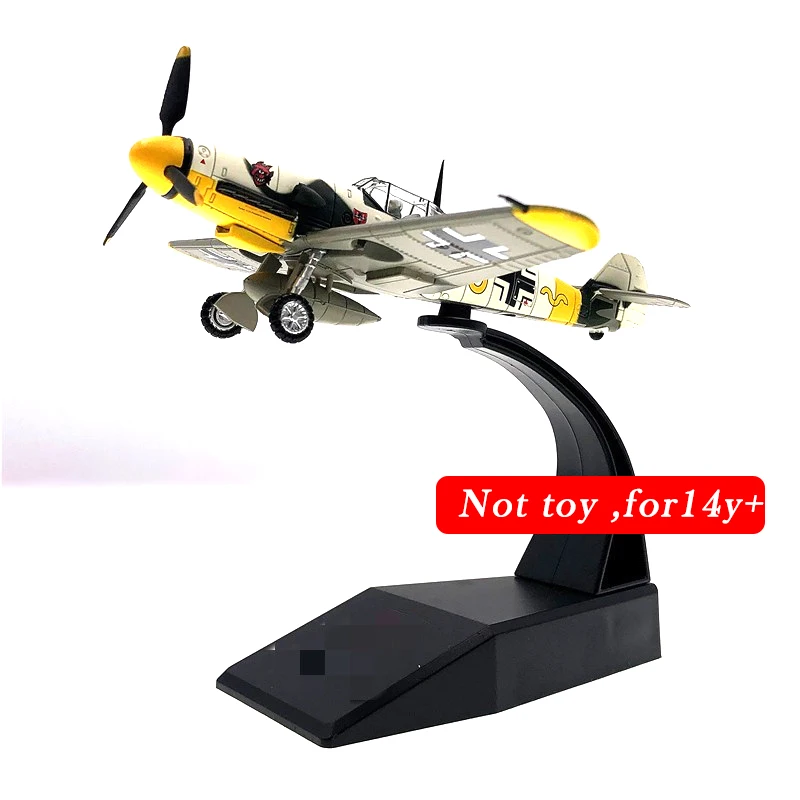 1:72 World War 2 German BF109 Famous Fighter Air Ace Military Aircraft Model Collection Ornament Military Hobbyist Collection