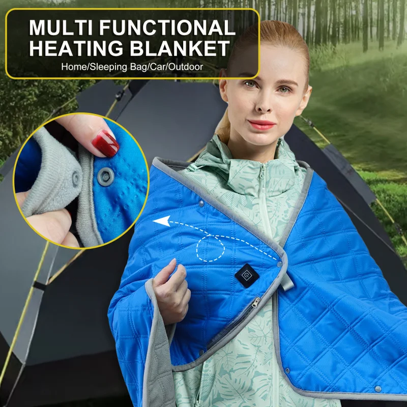 

Polar Fleece Sleeping Bag Heating Pad Camping Waterproof Thickened Heating Blanket Picnic Mat Heating Blanket Can be used as a h