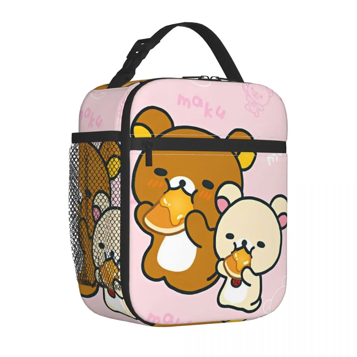 

Rilakkuma Cute Bear Insulated Lunch Bag Thermal Bag Lunch Container Portable Tote Lunch Box Food Storage Bags Beach Outdoor