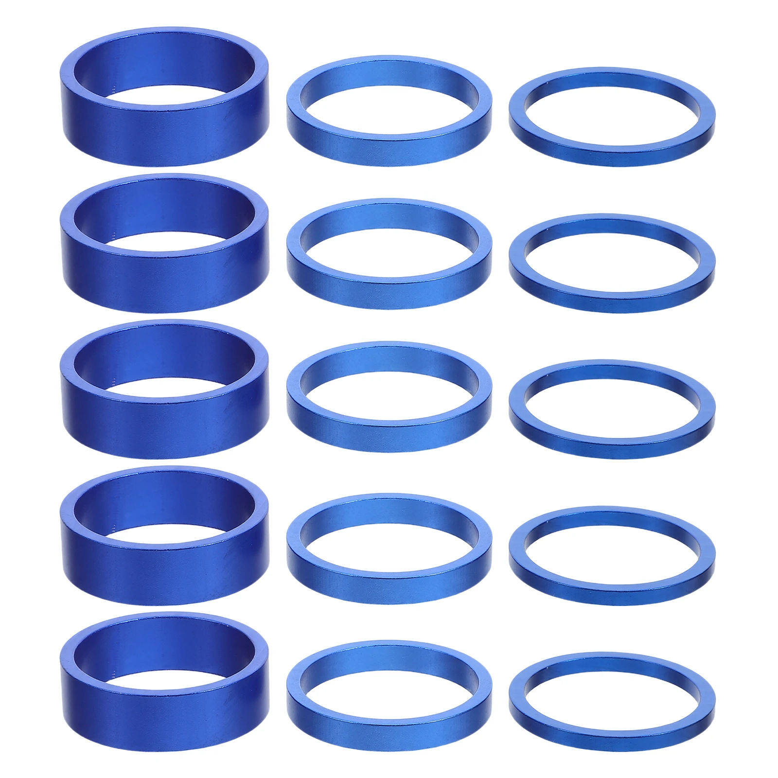 

15 Pcs Accessories Bicycle Bowl Set Washers Aluminum Alloy Bike Front Fork Spacer