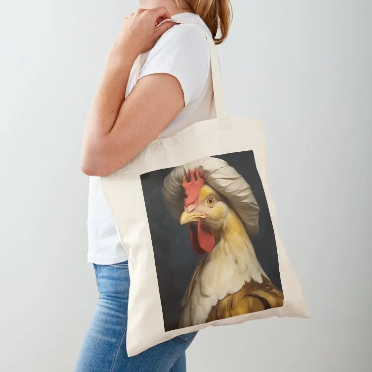 

Chicken Portrait III - Johannes Vermeer Tote Bag hand bags Large bags for women tote bag screen