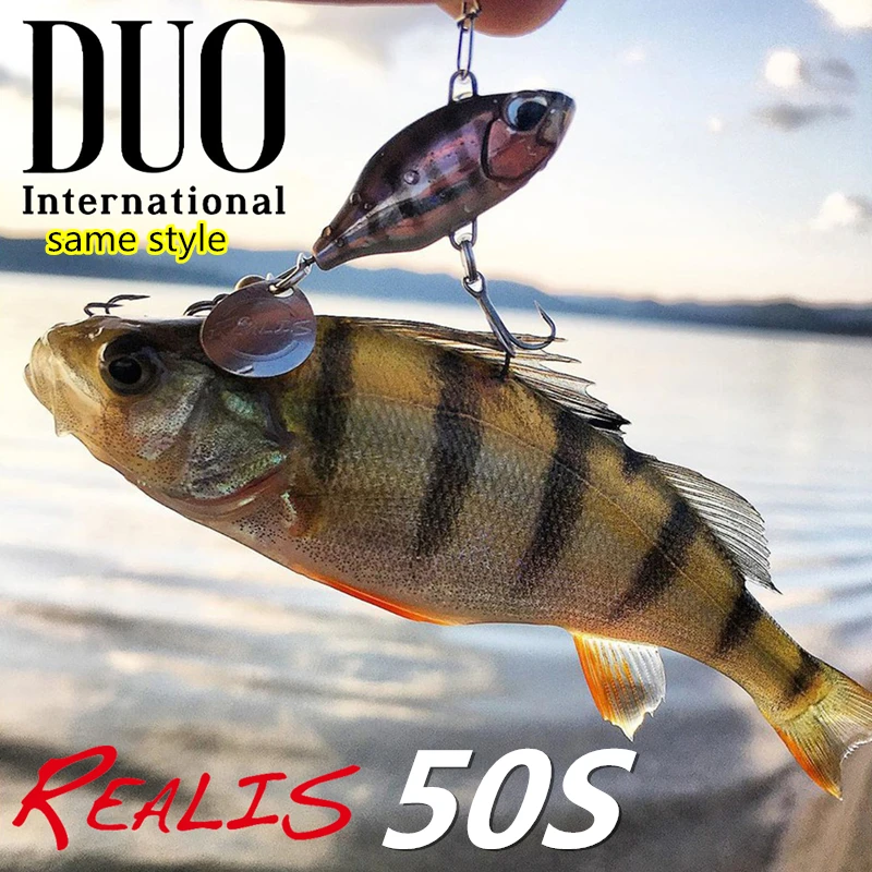 

LURETV DUO SAME STYLE Japanese REALIS SPIN 50S 9G VIB composite glitter full swim layer bass lure9035