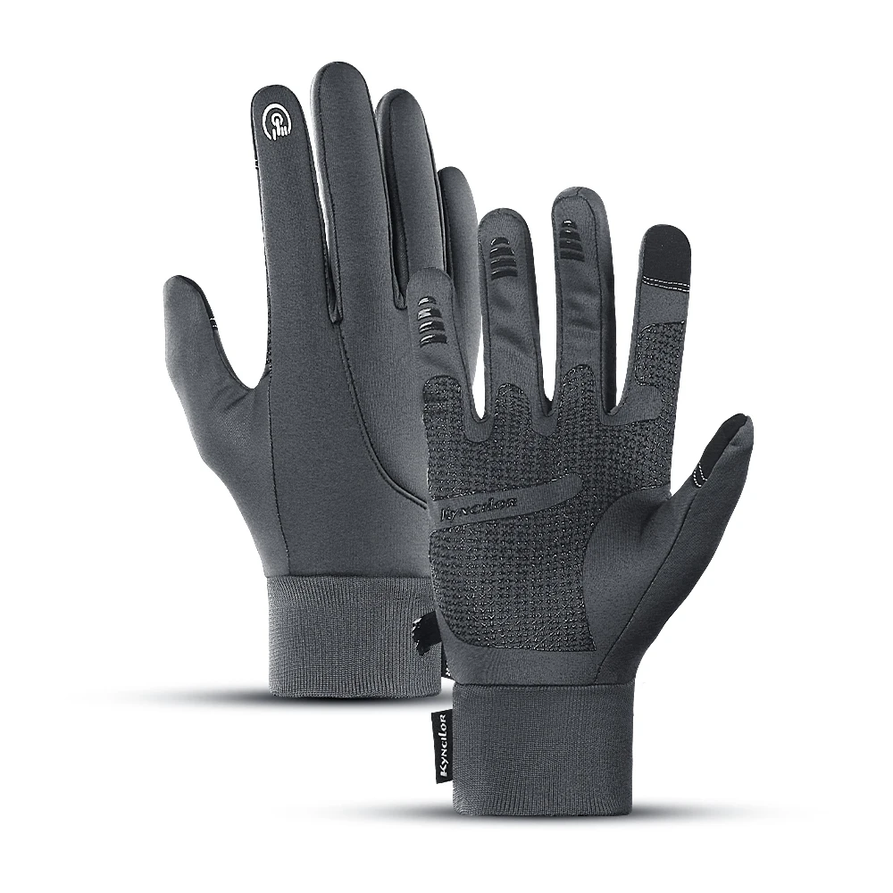 Gants de vélo thermiques étanches pour hommes et femmes, écran tactile, chaud, sourire, vent froid, course à pied en plein air, cyclisme, vélo, hiver