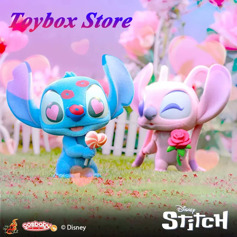 Hot Toys COSBABY(S) Mini Collectible COSB1073 Disney Stitch&Angel Valentine's Day Set Action Figure COSB1067 Velvet Purple Dolls