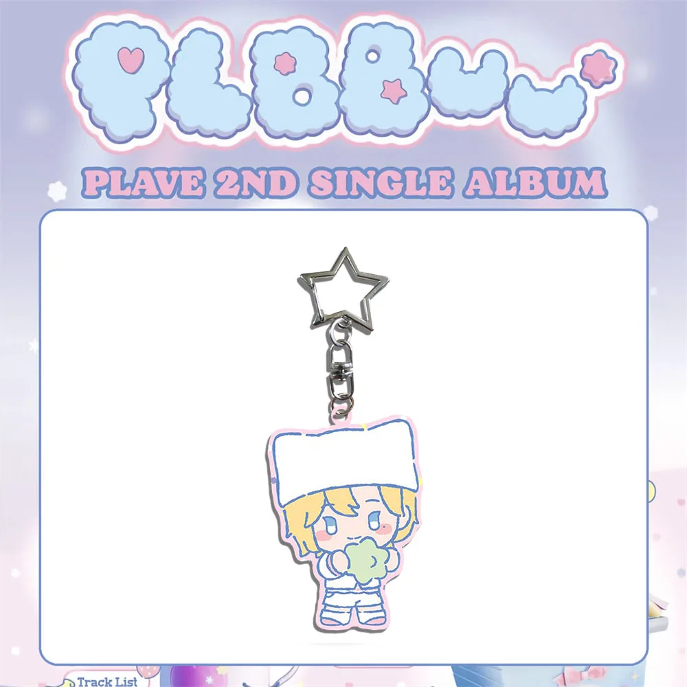 KPOP PLAVE سلسلة مفاتيح من الكرتون قلادة PLBBUU ألبوم لطيف كيرينغ حقيبة الملحقات YEJUN NOAH BAMBY EUNHO HAMIN حلقة رئيسية المشجعين جمع
