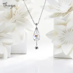 Thaya Unique Style Water Drop Women Necklace Elegant Women Chorker Fashion Pendant Necklace For Women Crystal Party Fine Jewelry