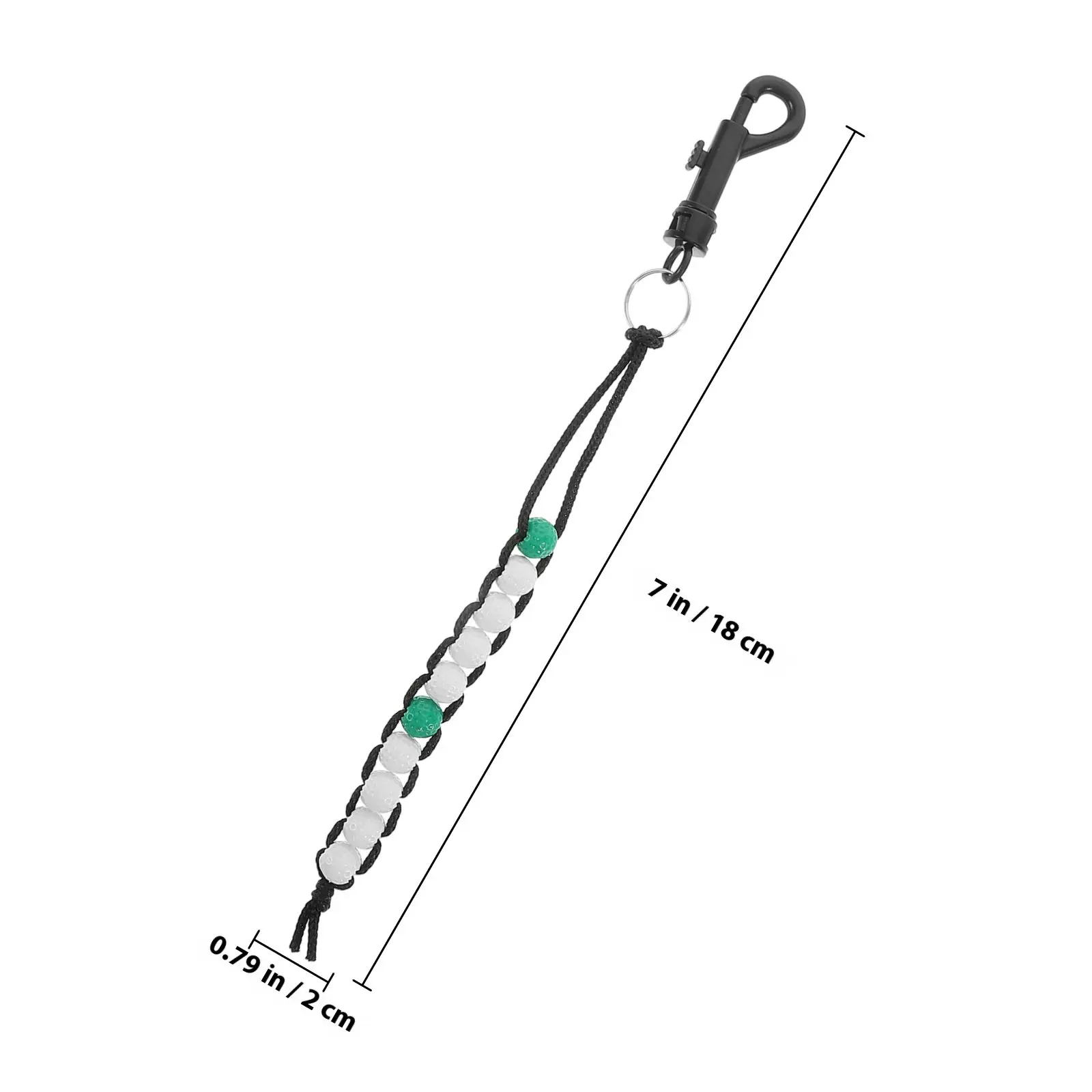 Golf Score Counter Beads Chain Sturdy Portable Score Keeper Golf Strokes Counting Device for Training Accessories