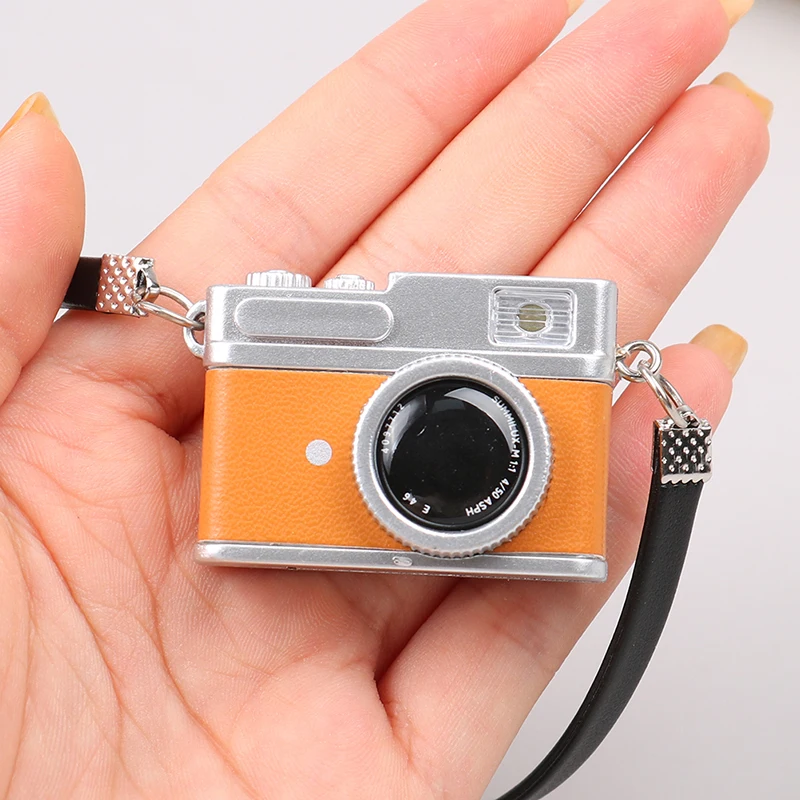 Retro Camera Earphone Case With Leather Rope Bluetooth Headset Decoration Accessories миниатюра игрушки для детей