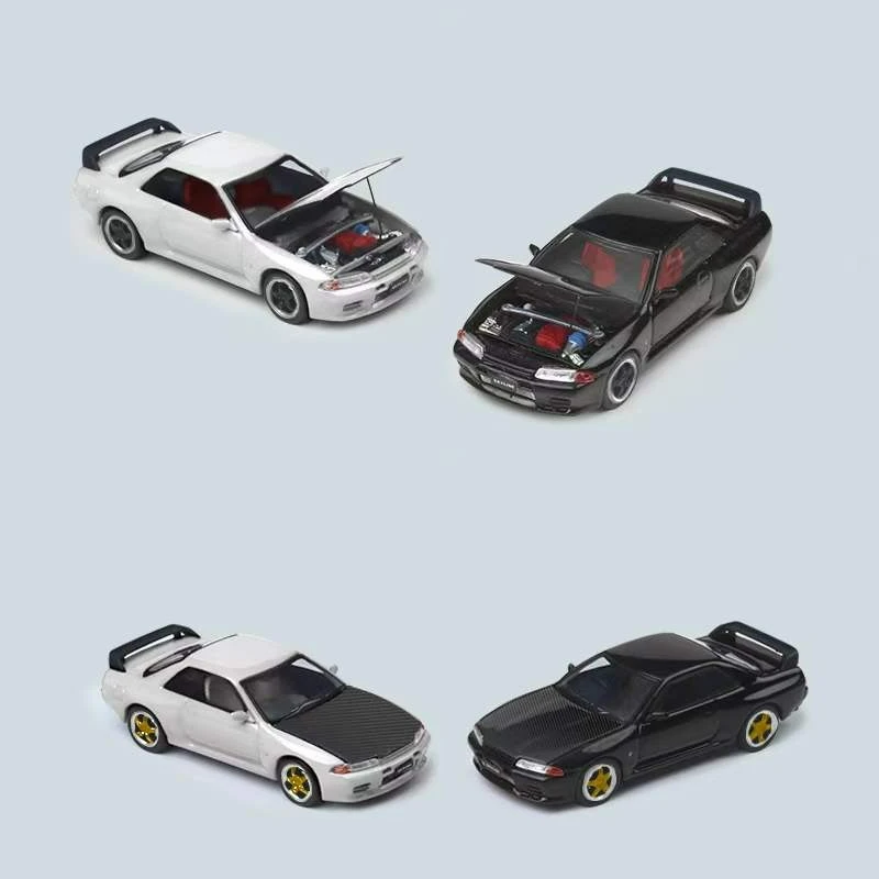 Cool ART 1:64  GT-R R32 White / Black limited 500 Diecast Model Car