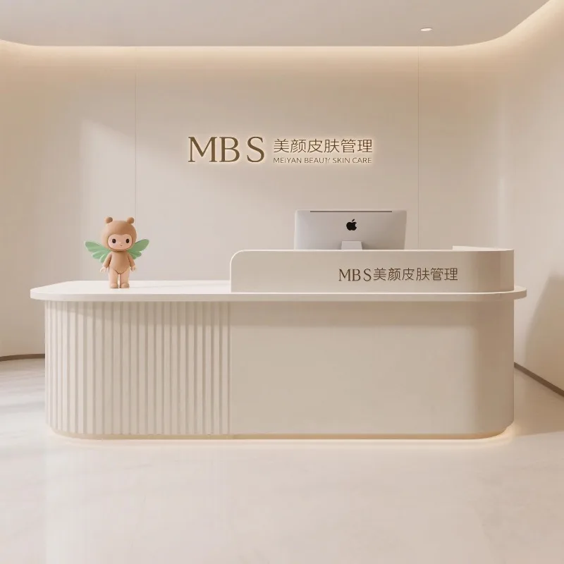 estaurant Reception Desk RCustomer Corner Counter Modern Reception Desk Center Office Bancone Per Negozio Commercial Furniture