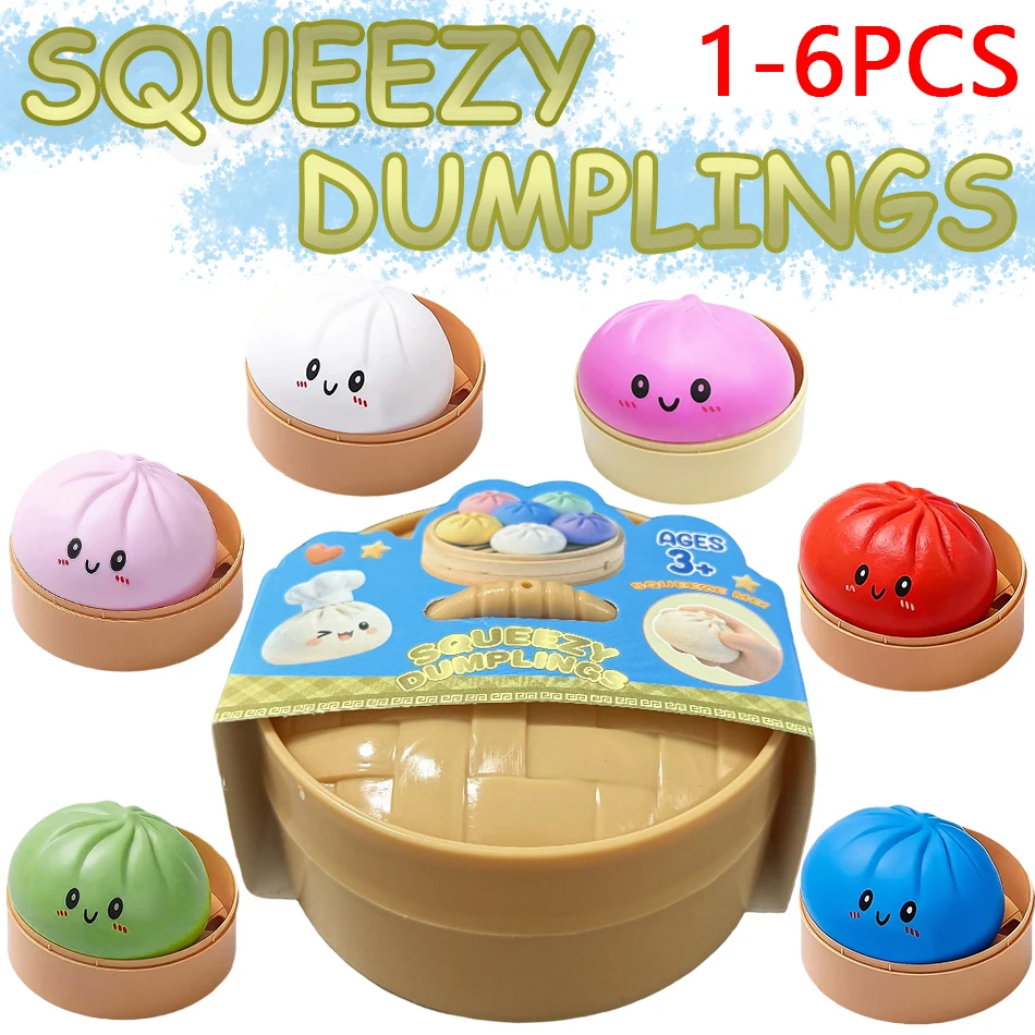 2026 Caja Sorpresa de Juguetes Blandos de Simulación de Dumpling Coloridos, Relajantes, Antiestrés, para Aliviar la Ansiedad, que Promueven la Felicidad y el Recuperación, Juguete de Compresión
