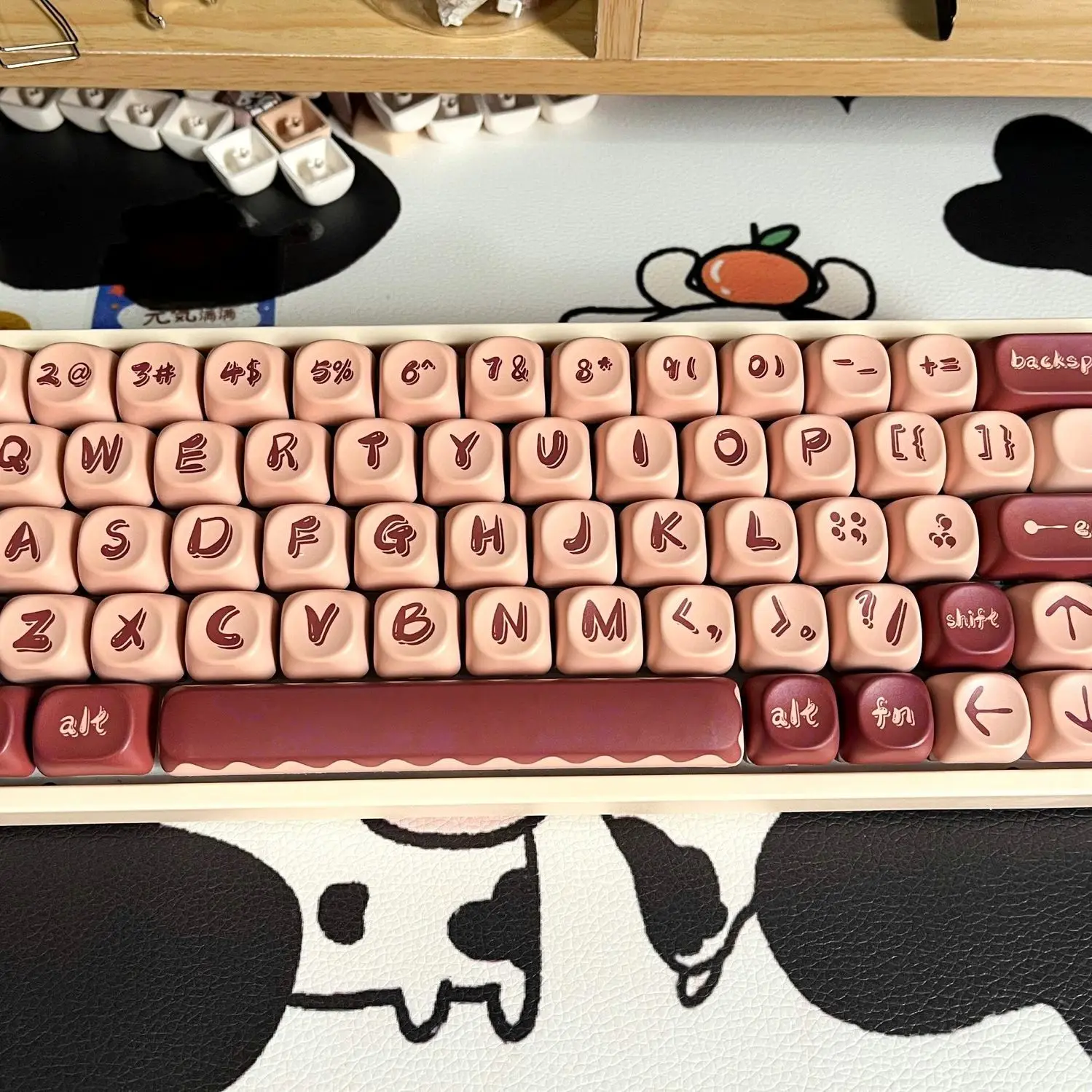 Chocolate Mechanical Keyboard Cap MOA Height pbt Keycap 68/75/84/87/98/100/Keycap