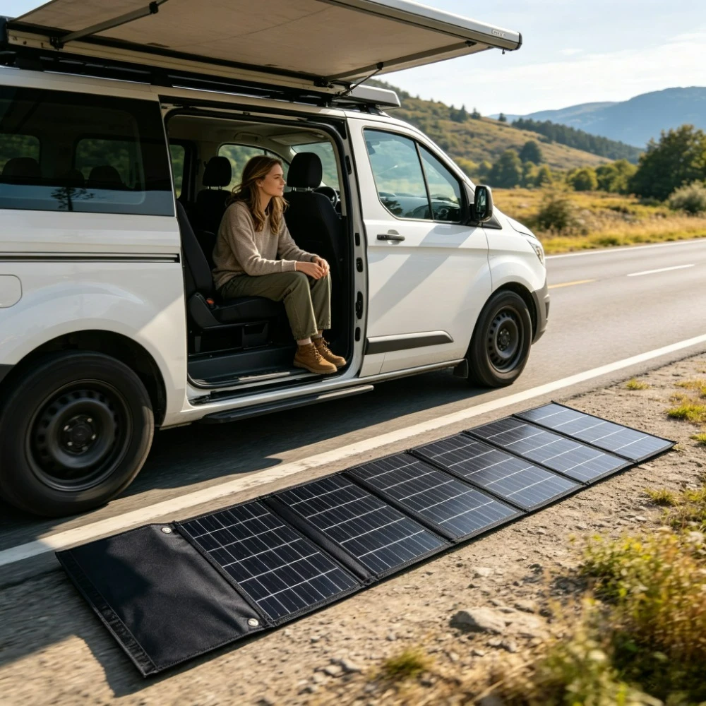 Outdoor Emergency 50W 90W Foldable Solar Charger Portable Solar Power Bank Dual USB DC Output Waterproof Solar Panel For Camping