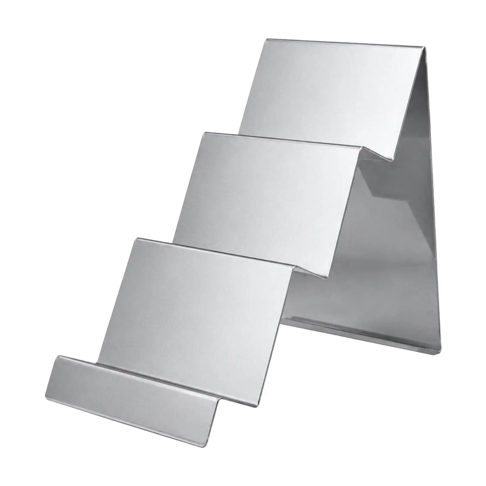 Stainless Steel Display Rack with Three Tiers Multifunctional Wallet Display Rack Tiered Wallet Stand 3-Layer Long-Lasting