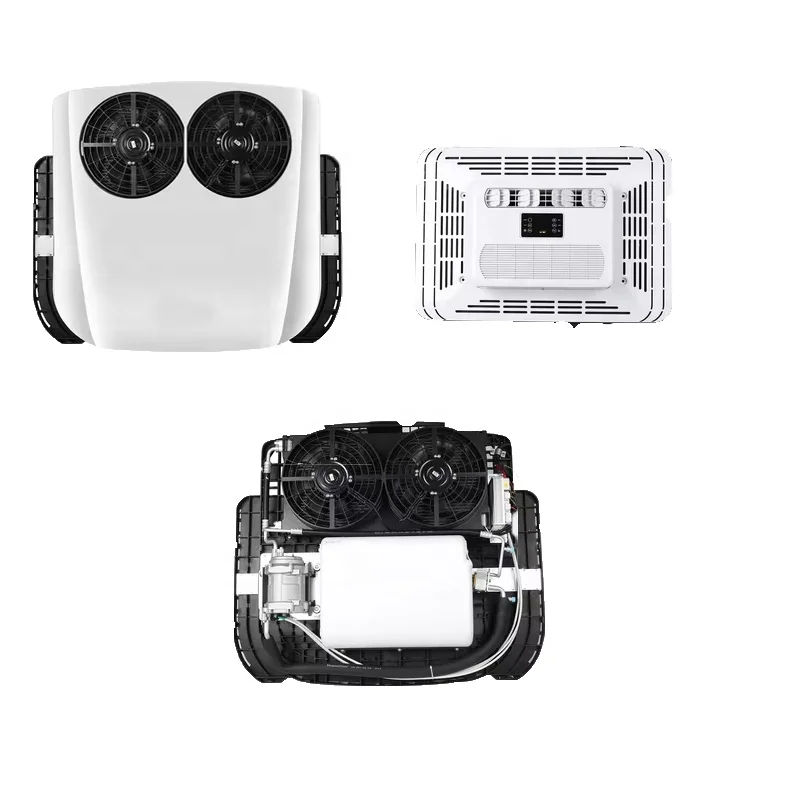 

All-in-one Electric Integrated Double Fans 12v 24v Parking Rooftop Air Conditioner For Vehicles Truck Car RV