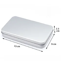 1PCS 15cm Rechteckigen Zigarette Lagerung Zinn Box für Candy Schmuck Hochzeit Gunsten Metall Karte Make-Up Pinsel Fall Kosmetische veranstalter
