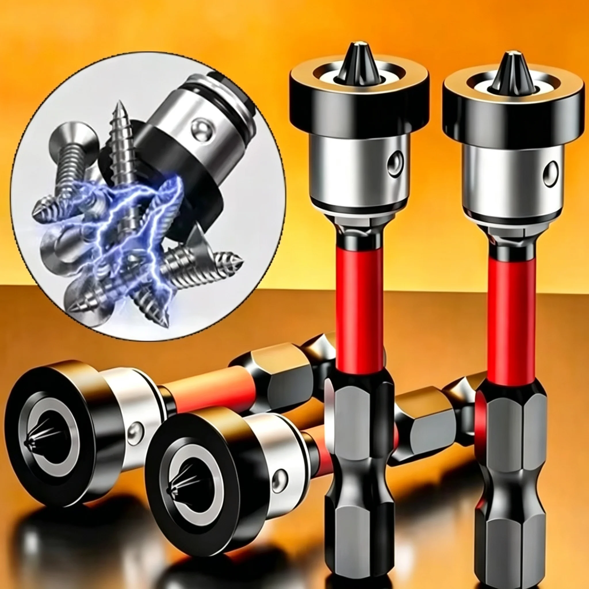 Magnetic Positioning Screwdriver Bits 50mm Drywall Screw Bit Gypsum Board Drywall Screw Locating Batch Head Drilling Tool