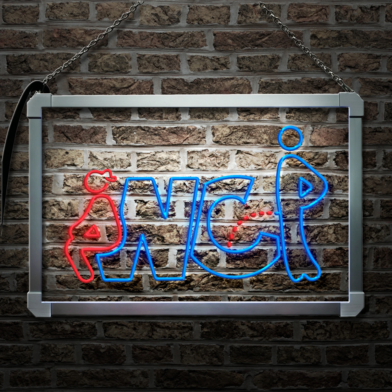WC men's and women's public toilets-LED Neon Sign with Independent Dual Color Control,Wall Decor Light for Party Wedding Shop