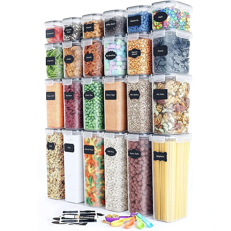 5 Pcs Set Kitchen Storage Organizer PP High Quality Food Container Kitchen Refrigerator Noodle Box Multigrain Storage Box Tank