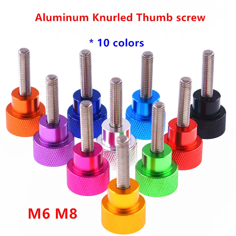 Thumb Screws M5 M6 M8 Aluminum Knurled Head Stainless Steel Thread Hand Tighten Thumb Screw Bolts