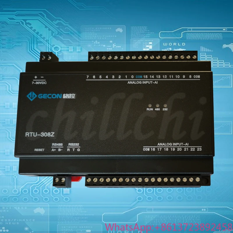 

24 Channel AI Analog 0-20mA 0-10V A DC Acquisition Modbus IO Module Modbus RTU Protocol RS232 RS485