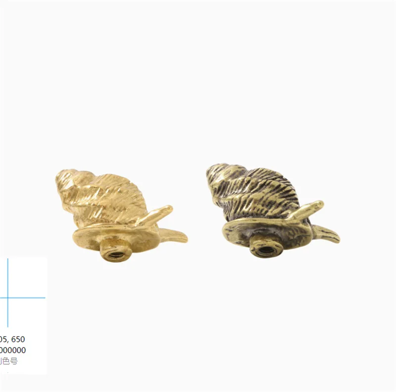Brass Snail Furniture Handle Drawer Knobs Gold Small Animal Handles For Kitchen Wine Cabinet Door Wardrobe Cupboard Closet Pulls
