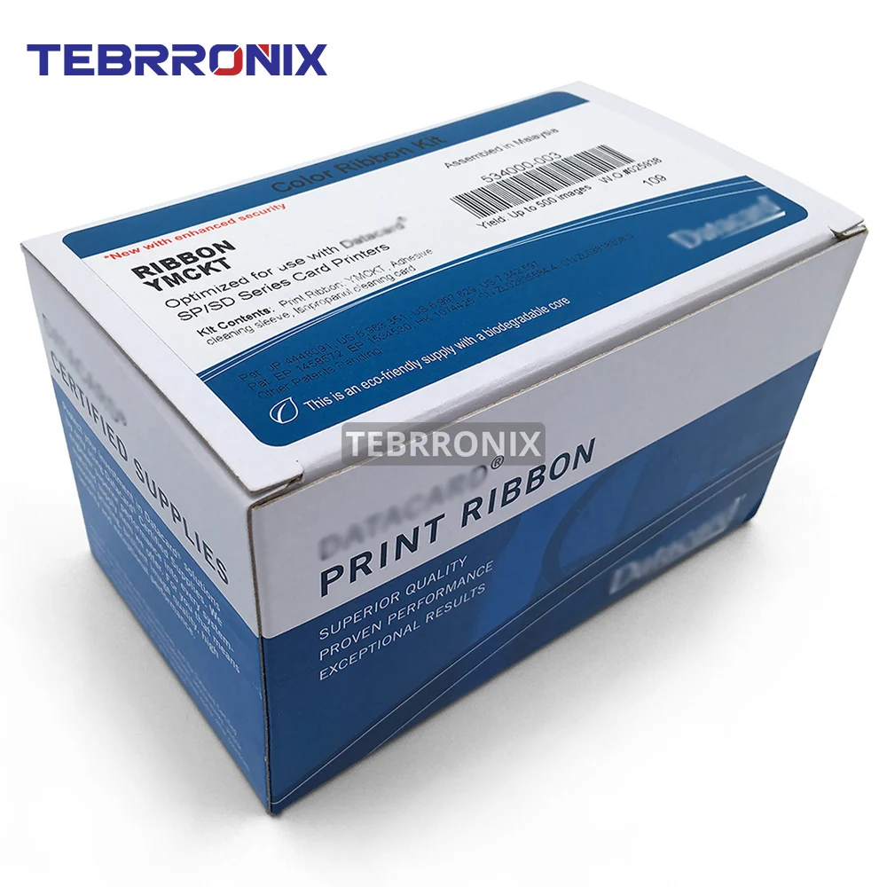 

New Original Datacard YMCKT Color Ribbon for SP35 SP35Plus SP55 SP55Plus SP75 SP75Plus Card Printer 500 Prints/Roll 534000-003