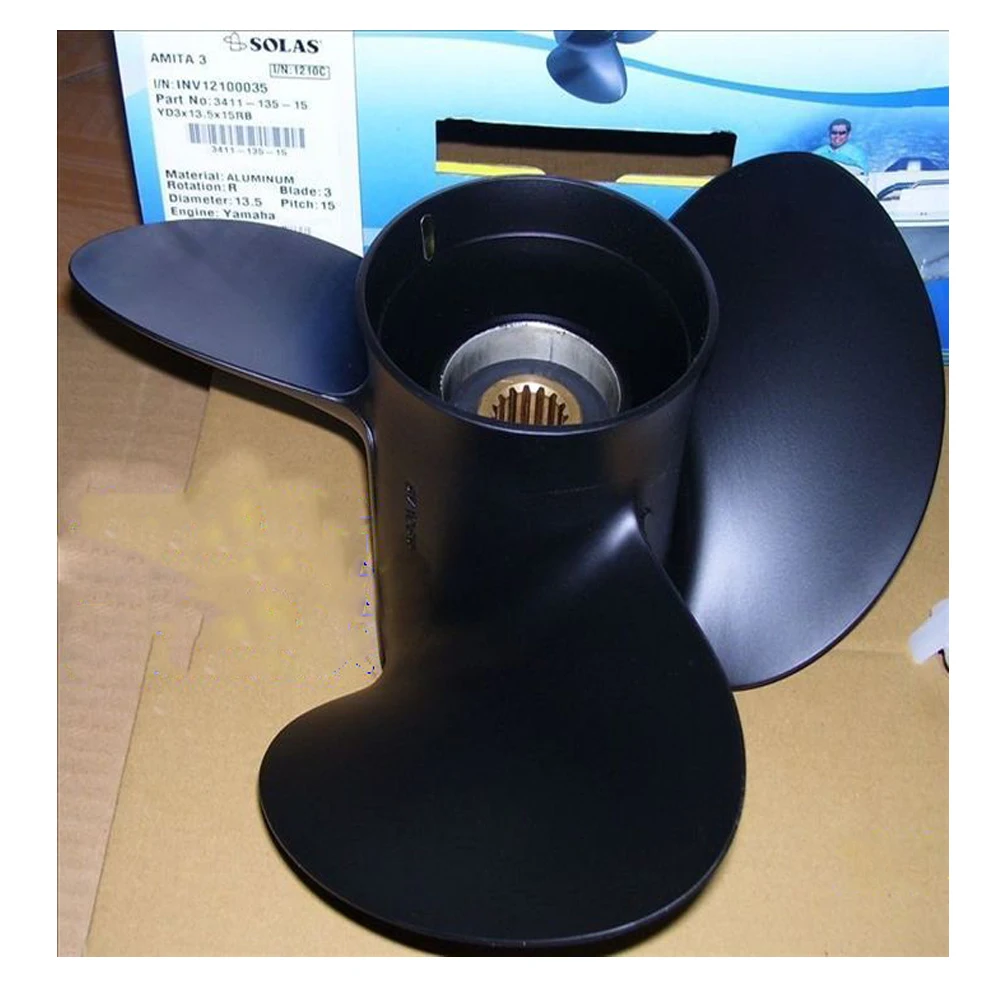 Quality Outboard Propeller  For  Suzuki 4-Stroke 70-75 Outboard Propeller 15 Inch 13 Slot  Genuine Aluminum Alloy Propeller