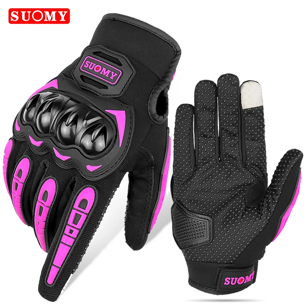 Spring Summer Lady Motorcycle Gloves Women Breathable Motorbike Riding Gloves Anti-fall Touch Screen Motocross Racing Gloves